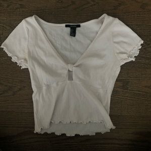White crop top